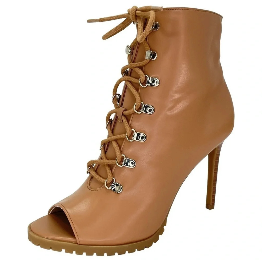 International Concepts Florita Lace Up Stiletto Heel Booties Size 8.5M - Picture 1 of 13
